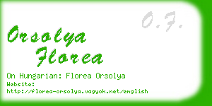 orsolya florea business card